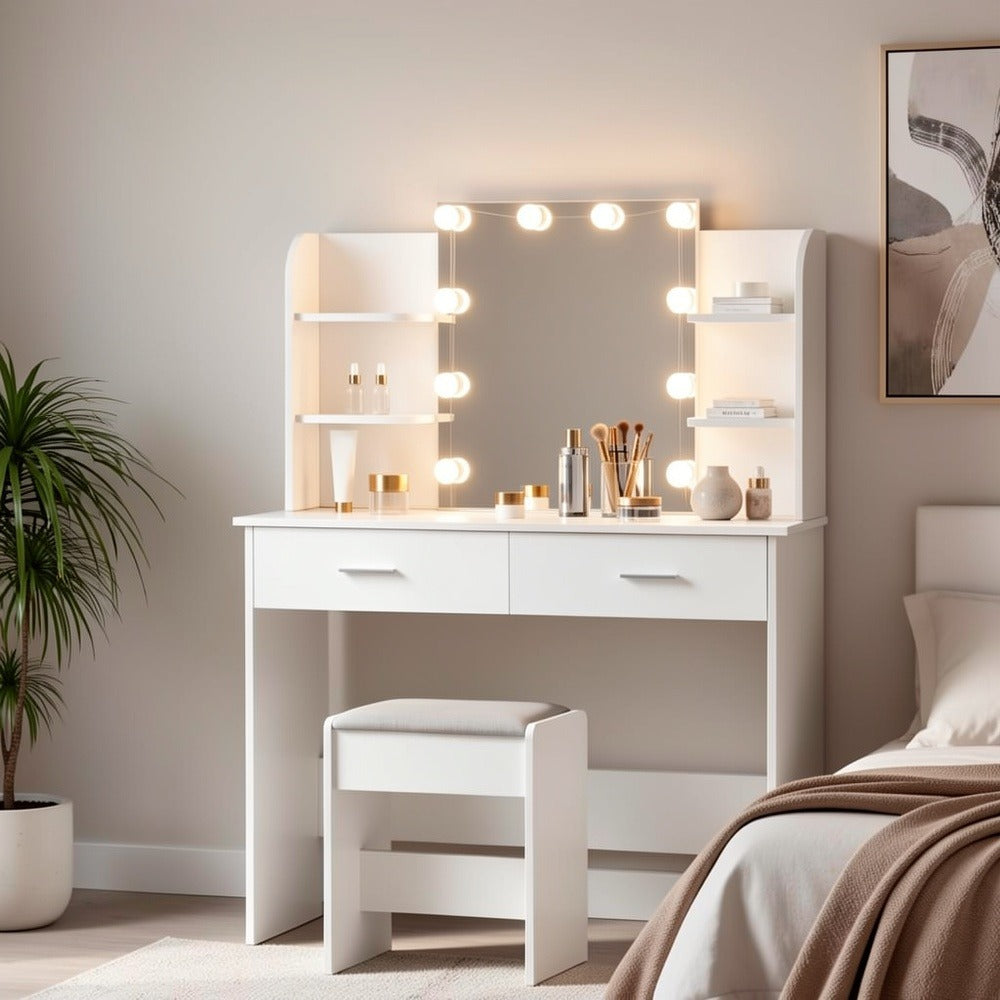 Adjustable White Vanity Dressing Table product detail 6