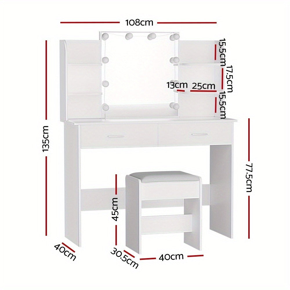 Adjustable White Vanity Dressing Table product detail 10