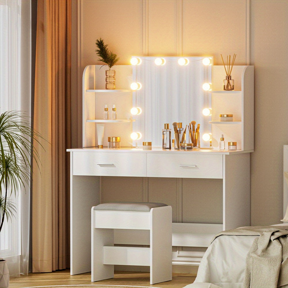 Adjustable White Vanity Dressing Table product detail 12