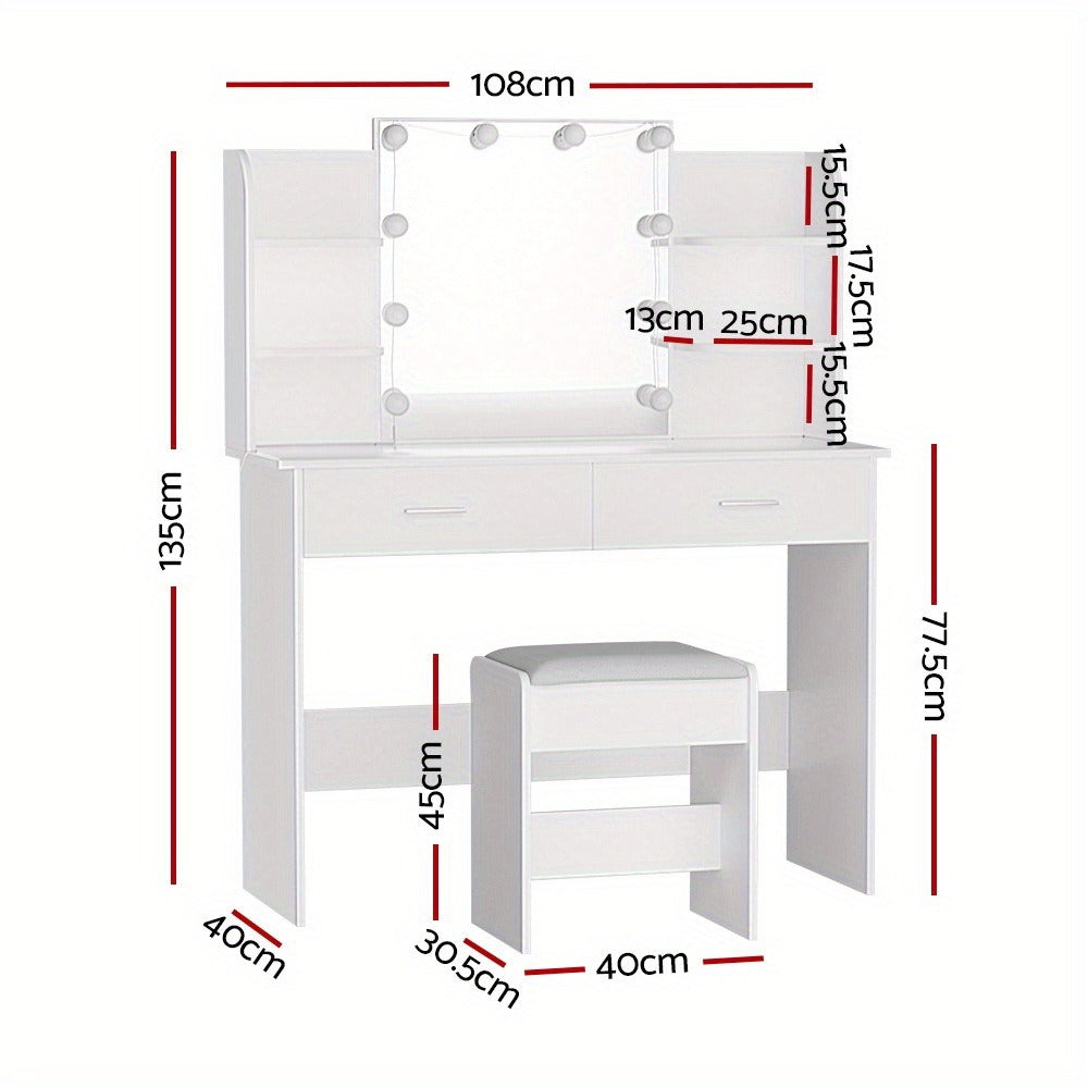 Adjustable White Vanity Dressing Table product detail 3