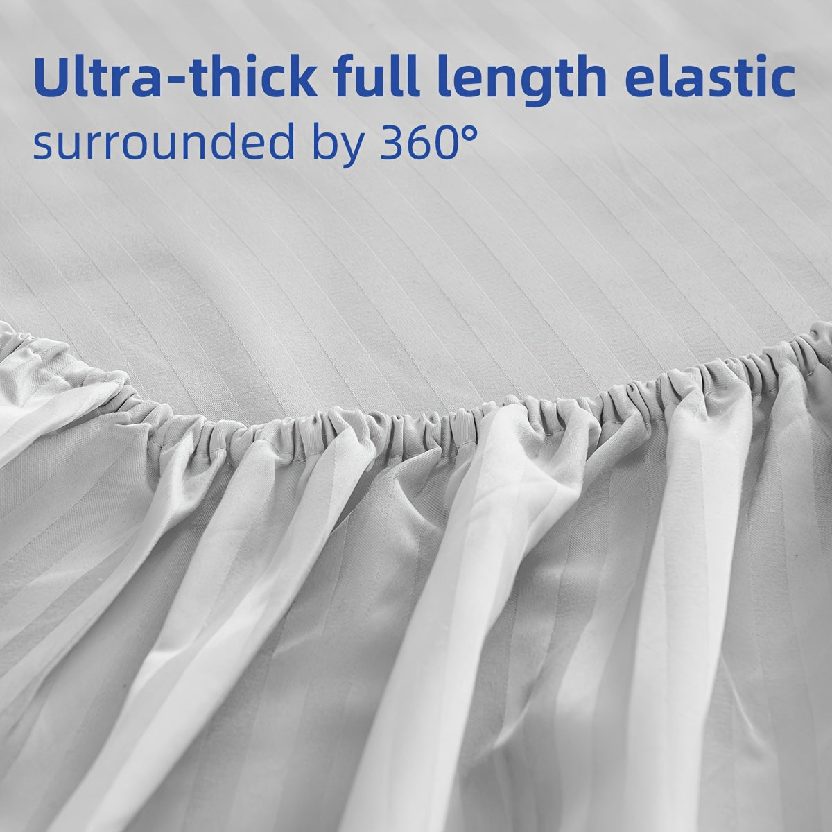 Set of 4 Sheets with 1800 Thread Count, Featuring a Lightweight And Soft Striped Design. They Are Comfortable, Breathable, And of Luxury Hotel Quality, with a Deep Pocket Design. Ideal for Home Use, Dormitories, Travel, And As Gifts
