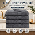 4pcs Cotton Bath Towels Ultra Soft & Absorbent - 550GSM Thick, Durable, Perfect for Home, Hotel, Spa - 68x132cm, Ideal for Bathroom Essentials & Holiday Gifts