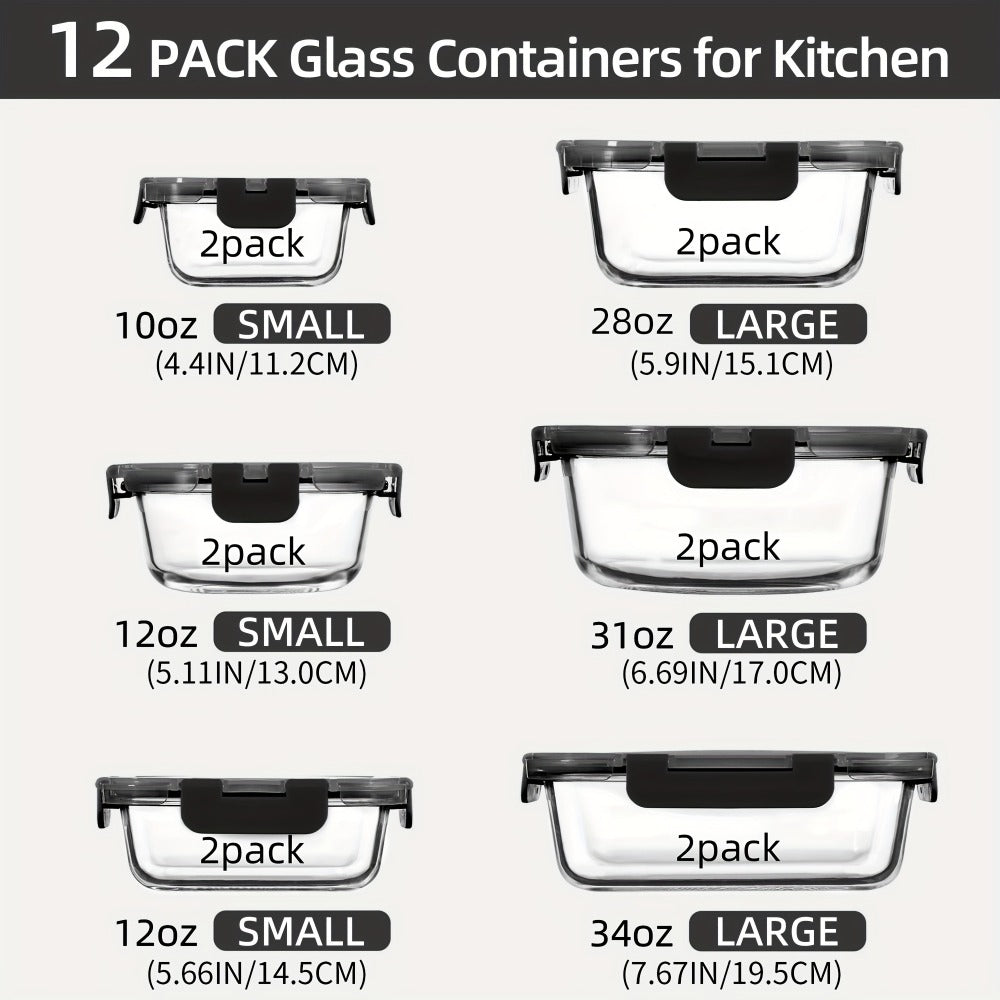 Airtight Glass Food Storage Container Set - Everyday for Kitchen – alternate product view