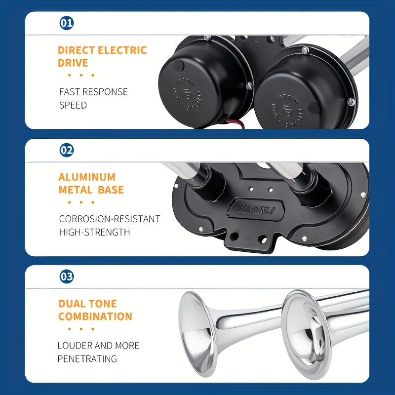 Aluminum Alloy 12V Vehicle Air Horn – Portable for Cars and SUVs – additional product view 22