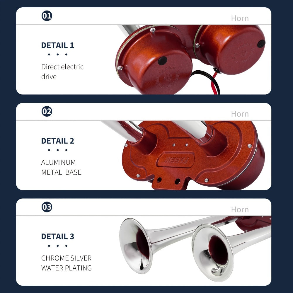 Aluminum Alloy 12V Vehicle Air Horn product detail 3