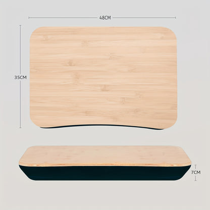 Bamboo Laptop Desk with Soft Foam Padding, Suitable for Office, Bedroom, Living Room, And Outdoor Activities