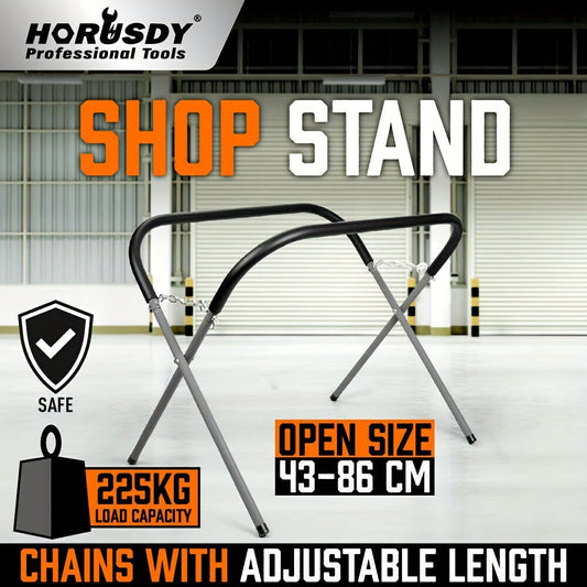 HORUSDY Automotive Panel Stand, Folding Fender Stand, 225kg Capacity, Adjustable Hight 43-86cm, Powder-Coated Tubular Steel, Rubber Feet, for Garages, Repair Shops, and DIY