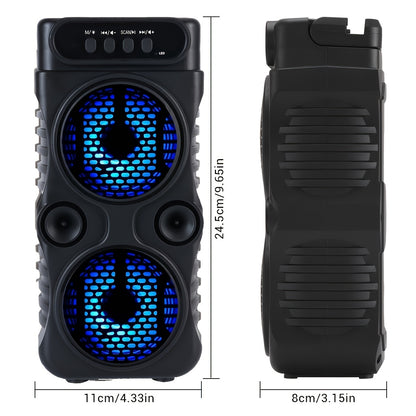 Portable Wireless Karaoke PA Speaker With RGB Lights, TF Card, USB-C & FM Radio, Powerful Outdoor Bass, Perfect For Camping, Home Parties & Autumn Gifts