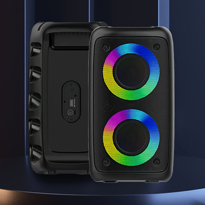 Wireless LED Light Speaker With Subwoofer, Large Boombox Speaker, Stereo Speaker, Subwoofer, Outdoor Wireless Speaker, Party Disco Light, 5.3, TWS, TF