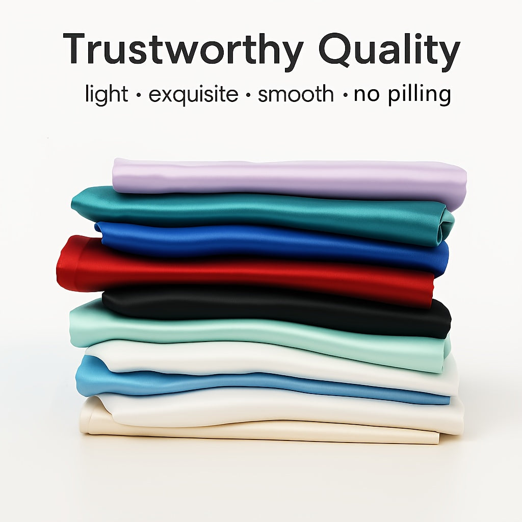 Luxury Satin Pillowcases - Super Smooth Soft, Wrinkle & Fade Resistant, Hair & Skin Protection, Elegant Bedroom Decor, Double-sided - Standard(2pcs), Queen(2pcs), King(2pcs), European(2pcs), Body Size(1pc)