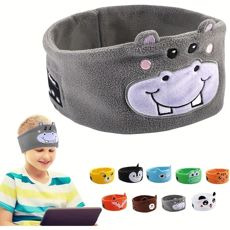 Qinghong Headphones with Headband, Wireless Headband Earphones for Kids, Soft Headband Earphones for Toddlers, Featuring Slim Speakers And Ultra-Soft Headband (Owl Design)