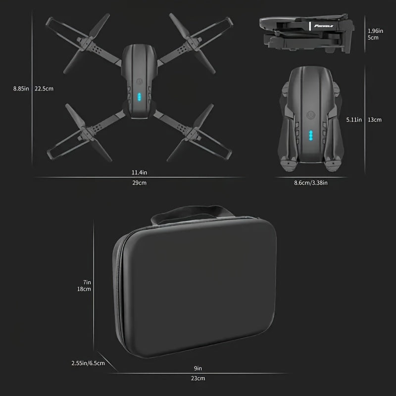 8K Ultra HD Drone With Dual Camera - Auto Obstacle Avoidance Technology, Optical Flow Positioning, Smooth Auto Hover & 360° Rotation, Ideal For Travel/Outdoor Shooting