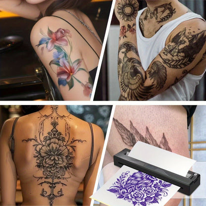 Portable Ink-free Tattoo Machine, Supports Bluetooth And USB Connection, Wireless Printing, Compatible with Android And Apple Systems, Uses Thermal Technology to Assist In The Commercialization Of Tattoos.