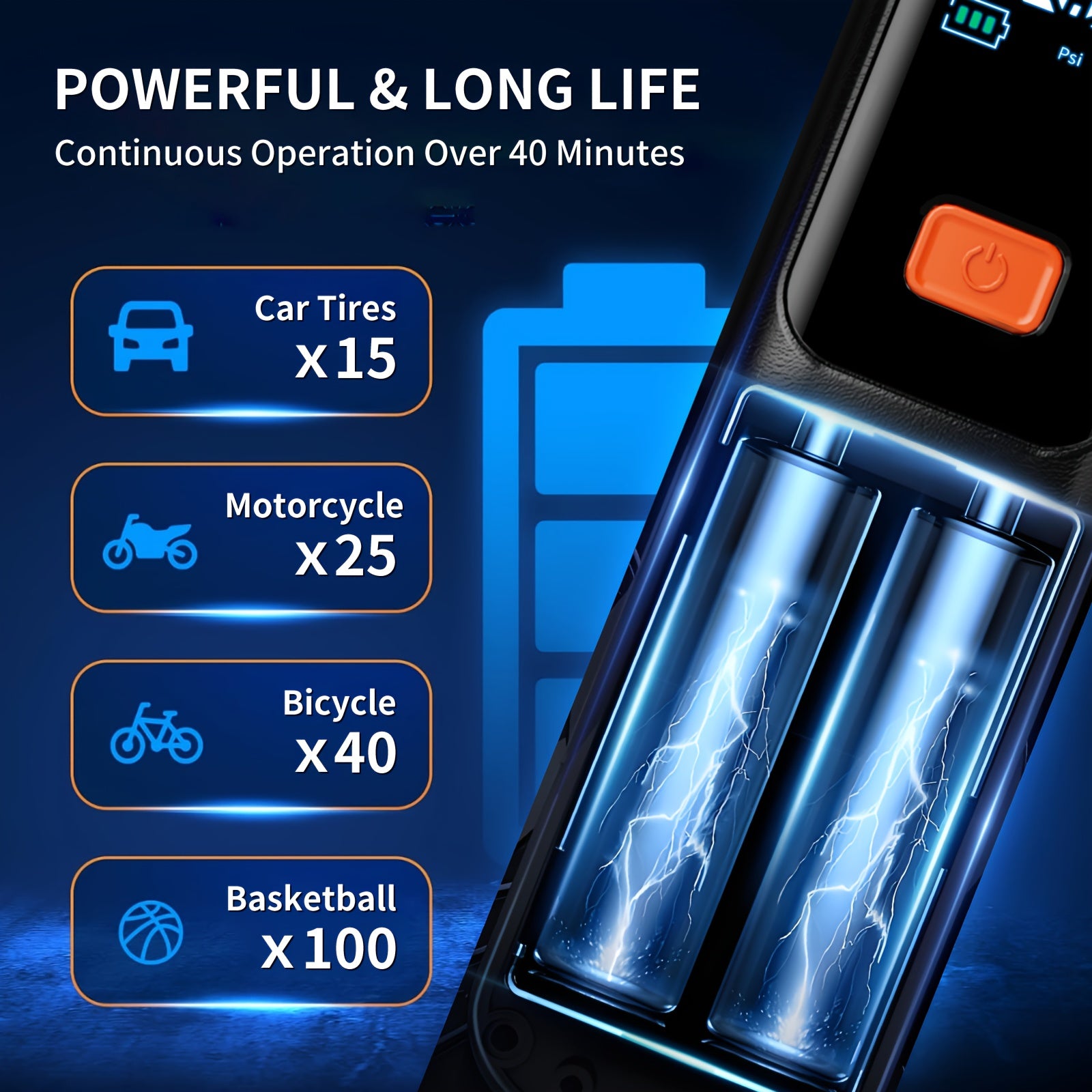 Portable Air Compressor for Inflating Car Tires, Suitable for Bicycles, Motorcycles, And Various Balls, Includes a Tire Pressure Gauge And Is a Useful Car Accessory