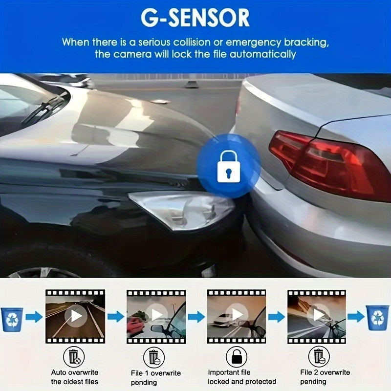 1296P Dual Camera, Vehicle Dash Cam for Automobiles, Front And Interior, Car Camera Featuring IR Night Vision, Loop Recording, Wide Angle Car DVR with 8.03 cm IPS Display, Dual Lens Car Dashboard Video Recorder, And Triple-Recording Dash Cam