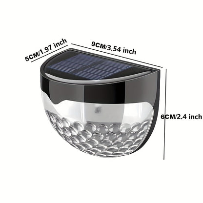 5pcs Solar Fence Lights, Solar Deck Lights, Solar Wall Lights, Solar Wall Mounted Lights, Outdoor IP65 Fence Deck Garden Garage Ladder Lighting