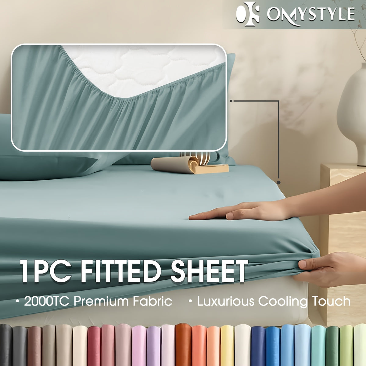 Bamboo Blend Fitted Sheet – 50.8cm Deep Pocket – additional product view 28