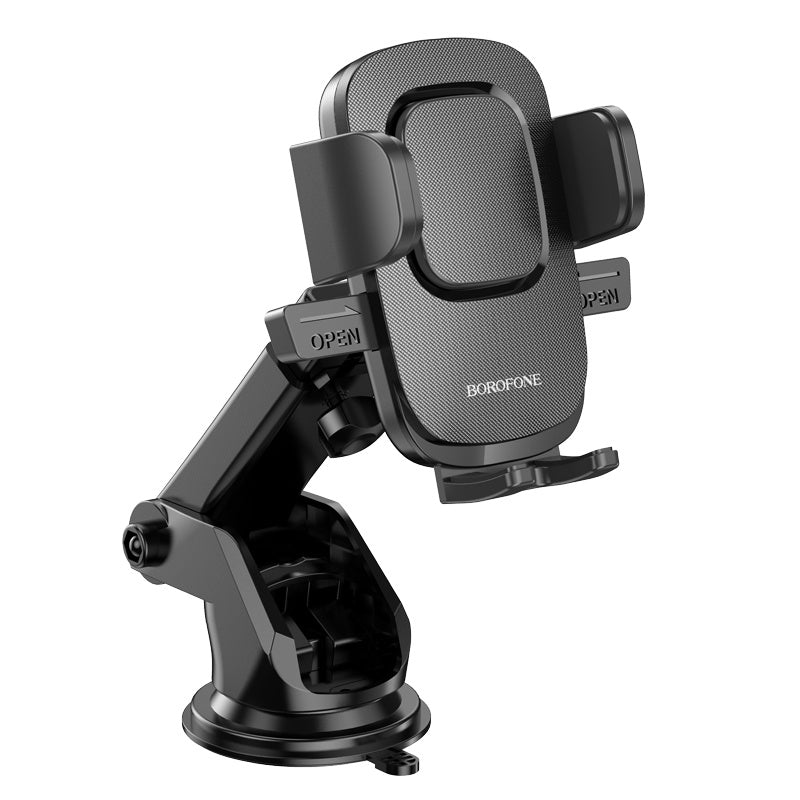 Borofone H60 Car Phone Holder – Hands-Free Car Mount, Adjustable 360° Rotation, Strong Suction Cup, Compatible with Smartphones