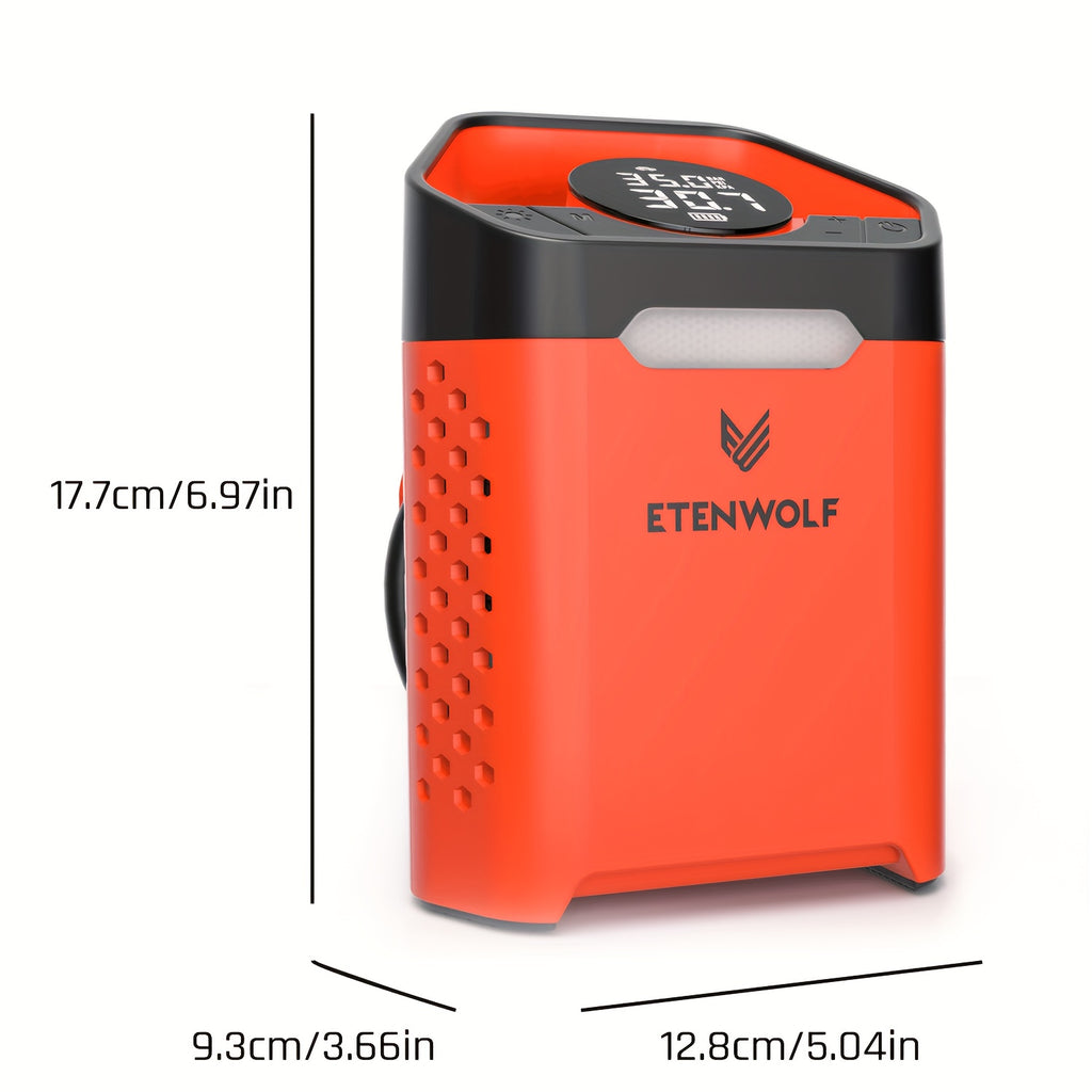 ETENWOLF - Tire Inflator Portable Air Compressor, 1 Min Fast Inflation & 100% Duty Cycle, Air Pump For Cars, SUVs, Bikes, Balls