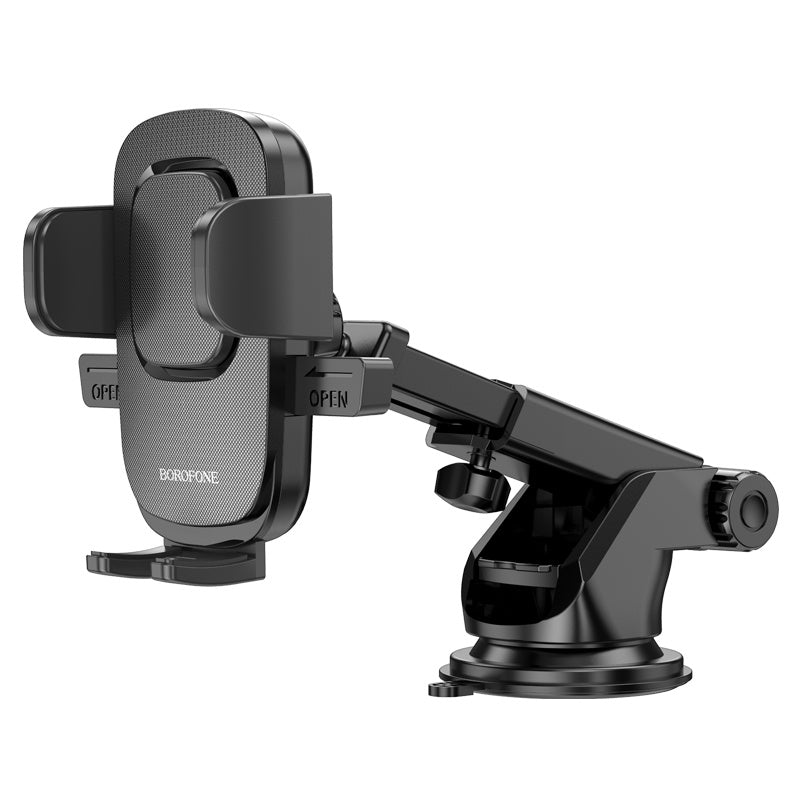 Borofone H60 Car Phone Holder – Hands-Free Car Mount, Adjustable 360° Rotation, Strong Suction Cup, Compatible with Smartphones