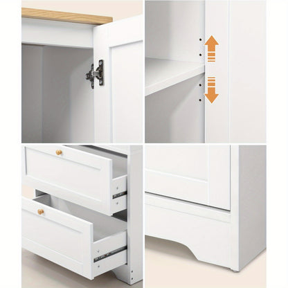 Storage Cabinet for The Kitchen with Buffet Sideboard, Wardrobe, Shelves, And Drawers