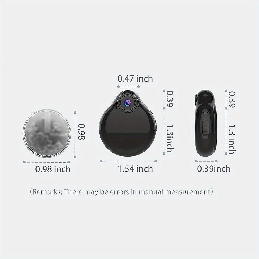 HD Wearable Mini Camera Necklace - WiFi Enabled, Night Vision, Motion Detection Security Cam for Home, Office & Store Use