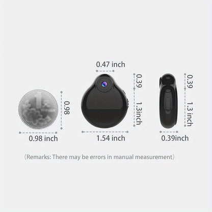 HD Wearable Mini Camera Necklace - WiFi Enabled, Night Vision, Motion Detection Security Cam for Home, Office & Store Use