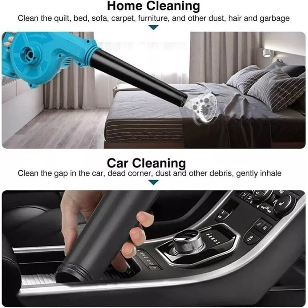 Lightweight Electric Handheld Cordless Leaf Blower with Dual Batteries, 2-in-1 Mode for Lawn Care, Courtyards, Sidewalks, and Snow Removal, Leaf Blower Cordless