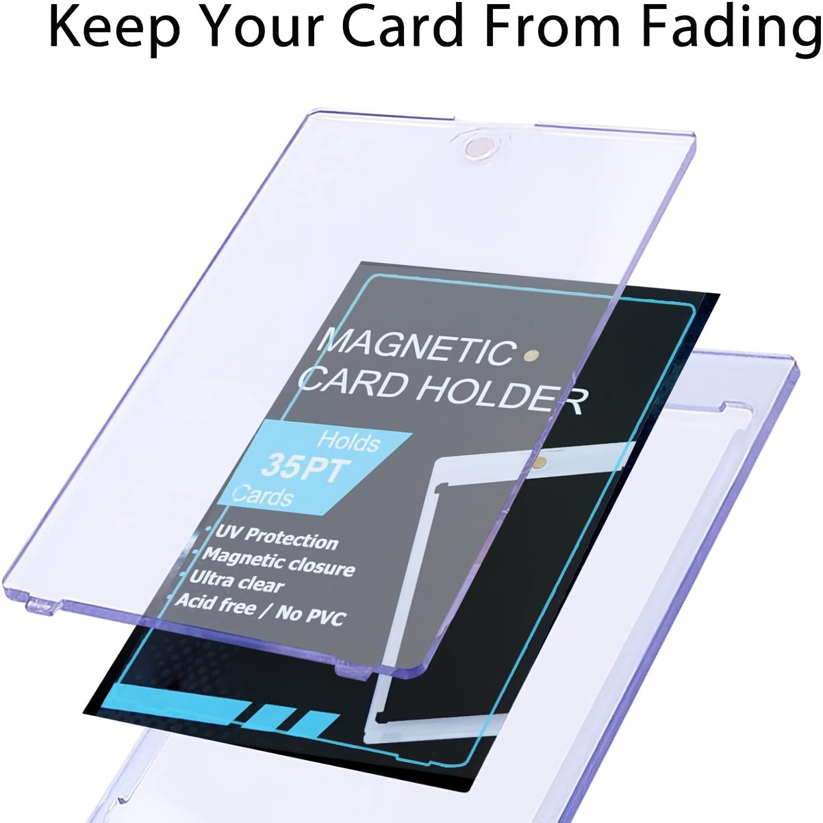 35 Point Magnetic Trading Sports Card Holders One-Touch Hard Case Pack Of 30