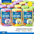 one Rolls 72 pcs Scented Large Bin Liner Kitchen Tidy Garbage Bag with Handle 35L 58cm x 71cm Scented: Lavender or Lemon or Lime