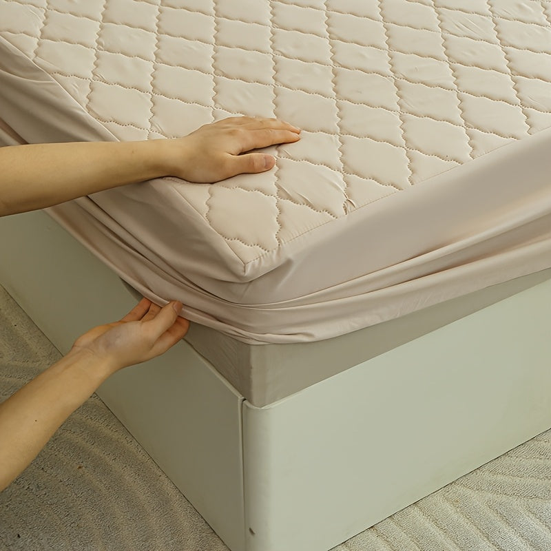 1pc/set Waterproof Mattress Protective Cover- Ultra Soft And Breathable Mattress Protective Cover, Waterproof Mattress Protective Cover That Fits Snugly Between Bed Sheets, Suitable for Room Decoration, Bedrooms, Guest Rooms, (excluding Pillowcases)