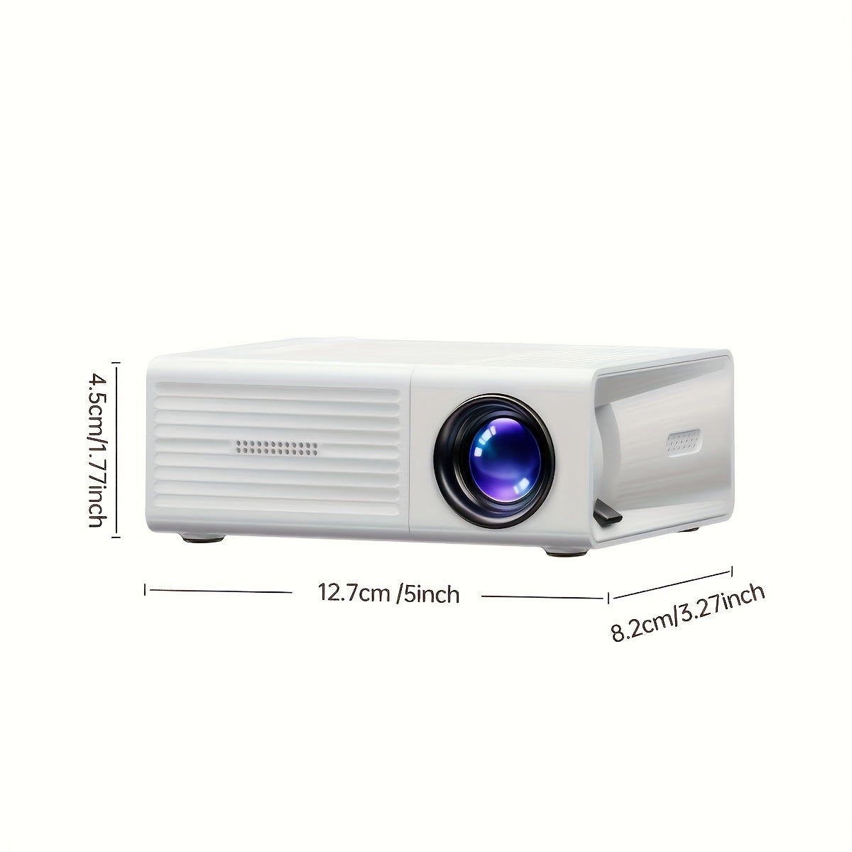 2025 Newly Upgraded HD Projector M3, 1080P, Compatible with HDTV/USB/AV/Android/iOS, Portable Mini | White | Camping Entertainment | Modern White Projector | Highdefinition Lens | Holiday Gift.