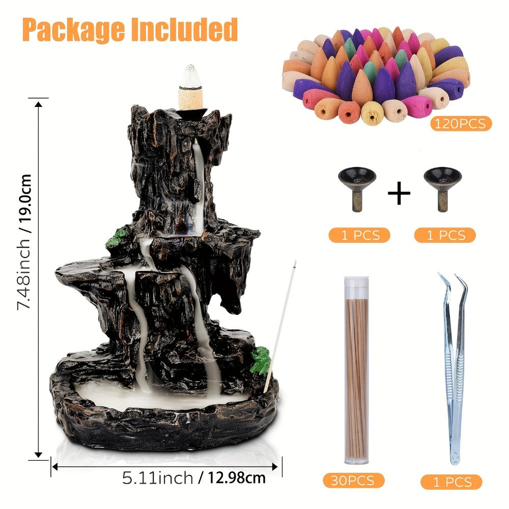 Backflow Incense Waterfall Burner Set detail view 4 for Australian shoppers