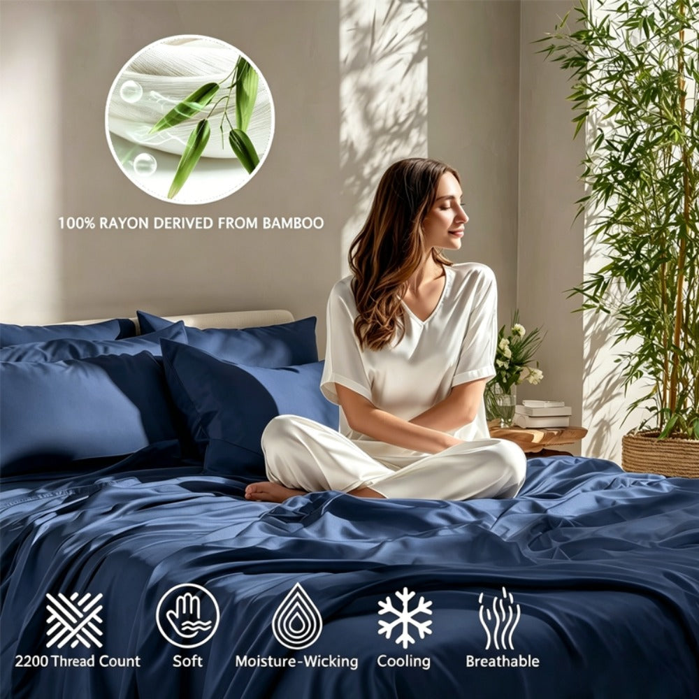 Bamboo Blend Bed Sheet Set product detail 2