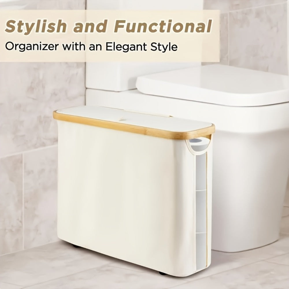 Bamboo Black Bathroom Storage Cabinet product detail 4