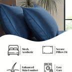Bamboo Blend Bed Sheet Set – 4-Piece Cooling Deep-Pocket Bedding – product detail angle
