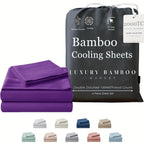 Bamboo Blend Bed Sheet Set – 4-Piece Cooling Deep-Pocket Bedding – additional product view 10