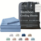 Bamboo Blend Bed Sheet Set – 4-Piece Cooling Deep-Pocket Bedding – additional product view 11