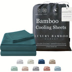 Bamboo Blend Bed Sheet Set – 4-Piece Cooling Deep-Pocket Bedding – additional product view 12