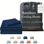 Bamboo Blend Bed Sheet Set – 4-Piece Cooling Deep-Pocket Bedding – main product view