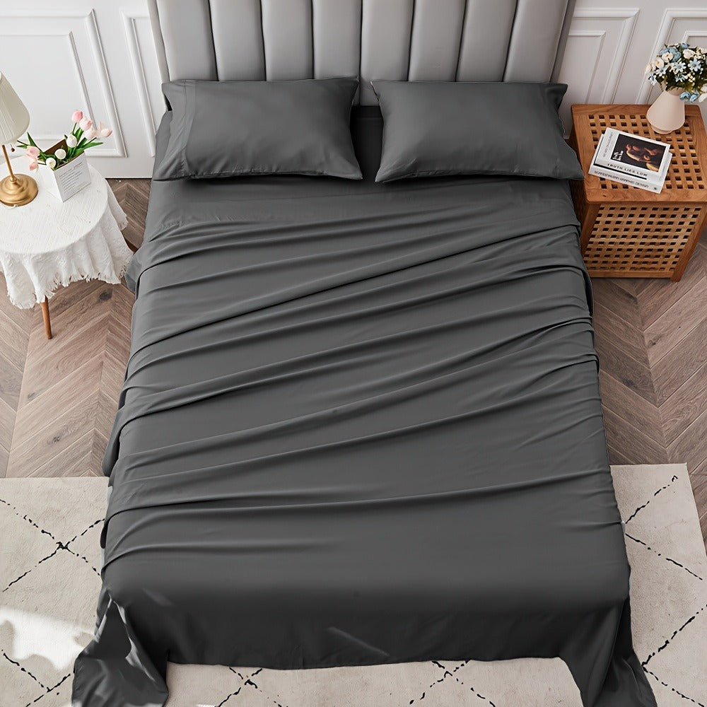 Bamboo Blend Bed Sheet Set – 4-Piece Deep-Pocket Bedding – alternate product view