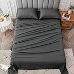 Bamboo Blend Bed Sheet Set – 4-Piece Deep-Pocket Bedding – alternate product view