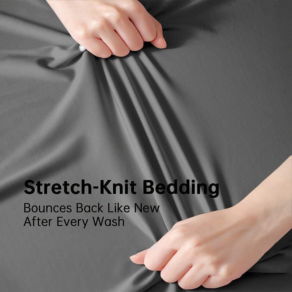 Bamboo Blend Bed Sheet Set – 4-Piece Deep-Pocket Bedding – design and construction details