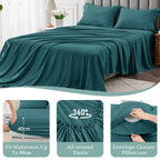 Bamboo Blend Bed Sheet Set – 4-Piece Deep-Pocket Bedding – additional product view 15