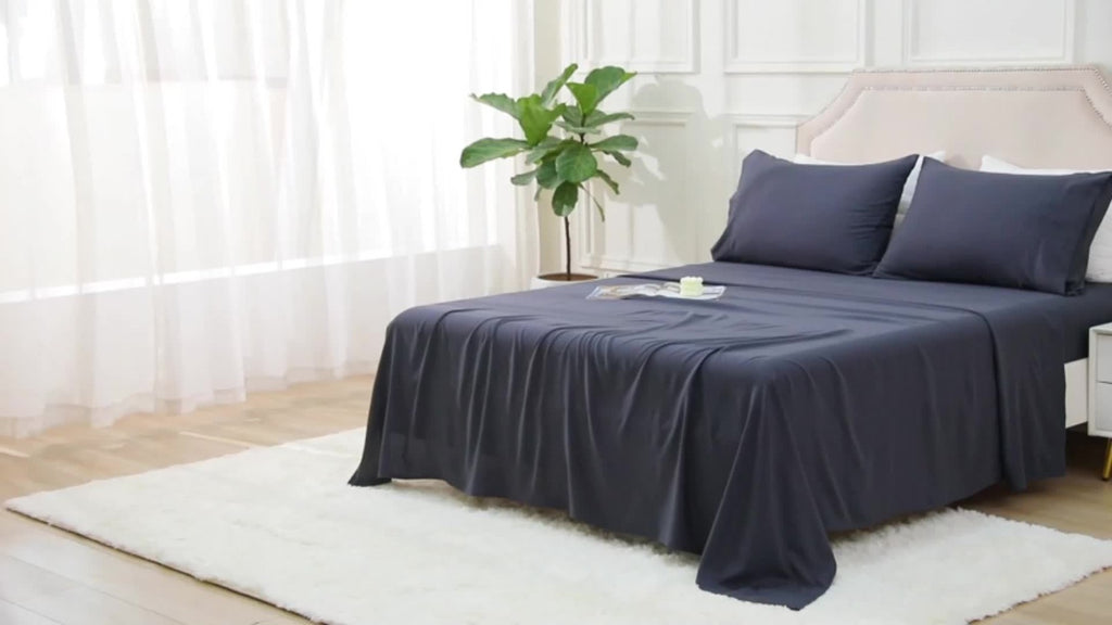 Bamboo Blend Bed Sheet Set – 4-Piece Deep-Pocket Bedding – additional product view 17