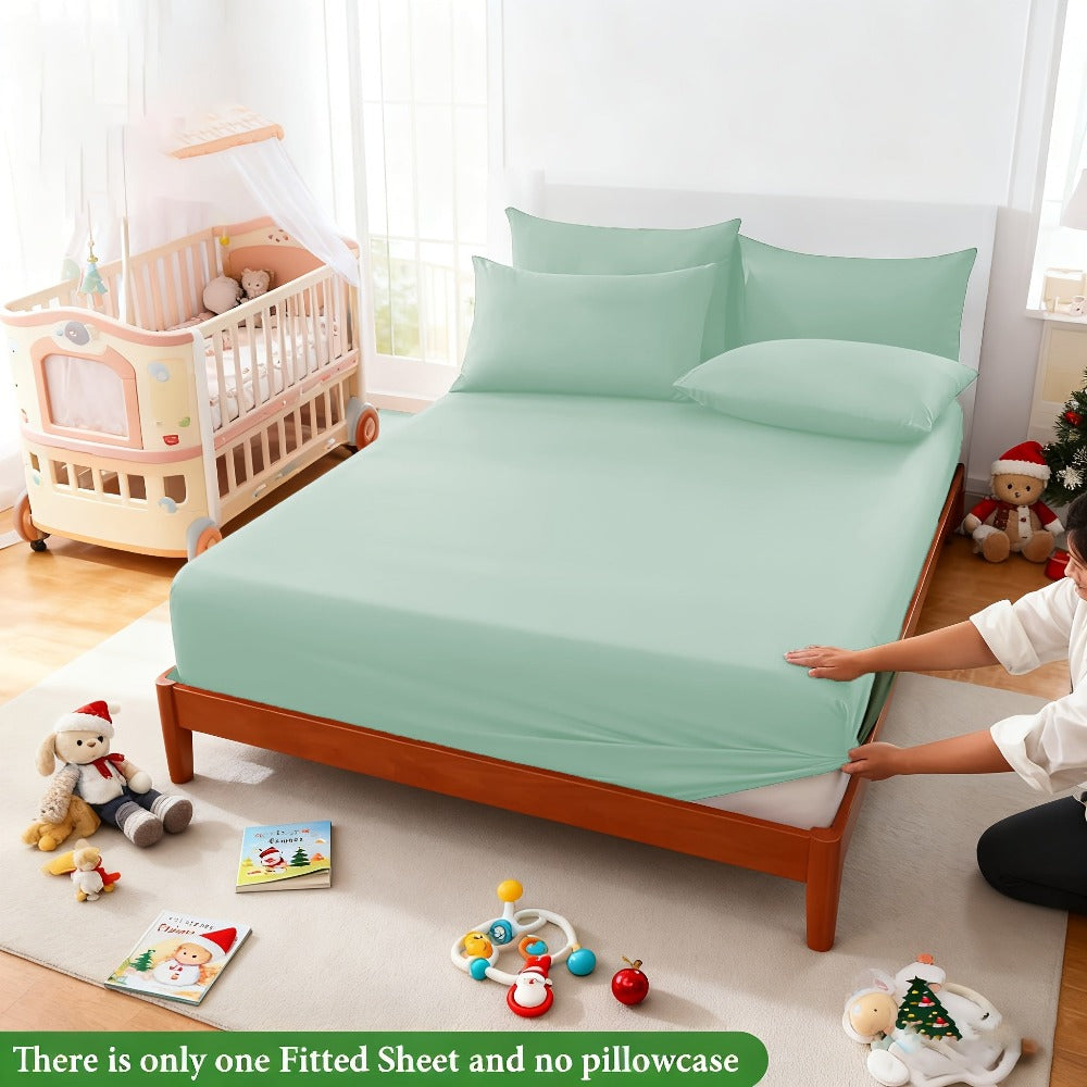 Bamboo Blend Fitted Sheet – 2000TC 60cm Deep Pocket – close-up product details