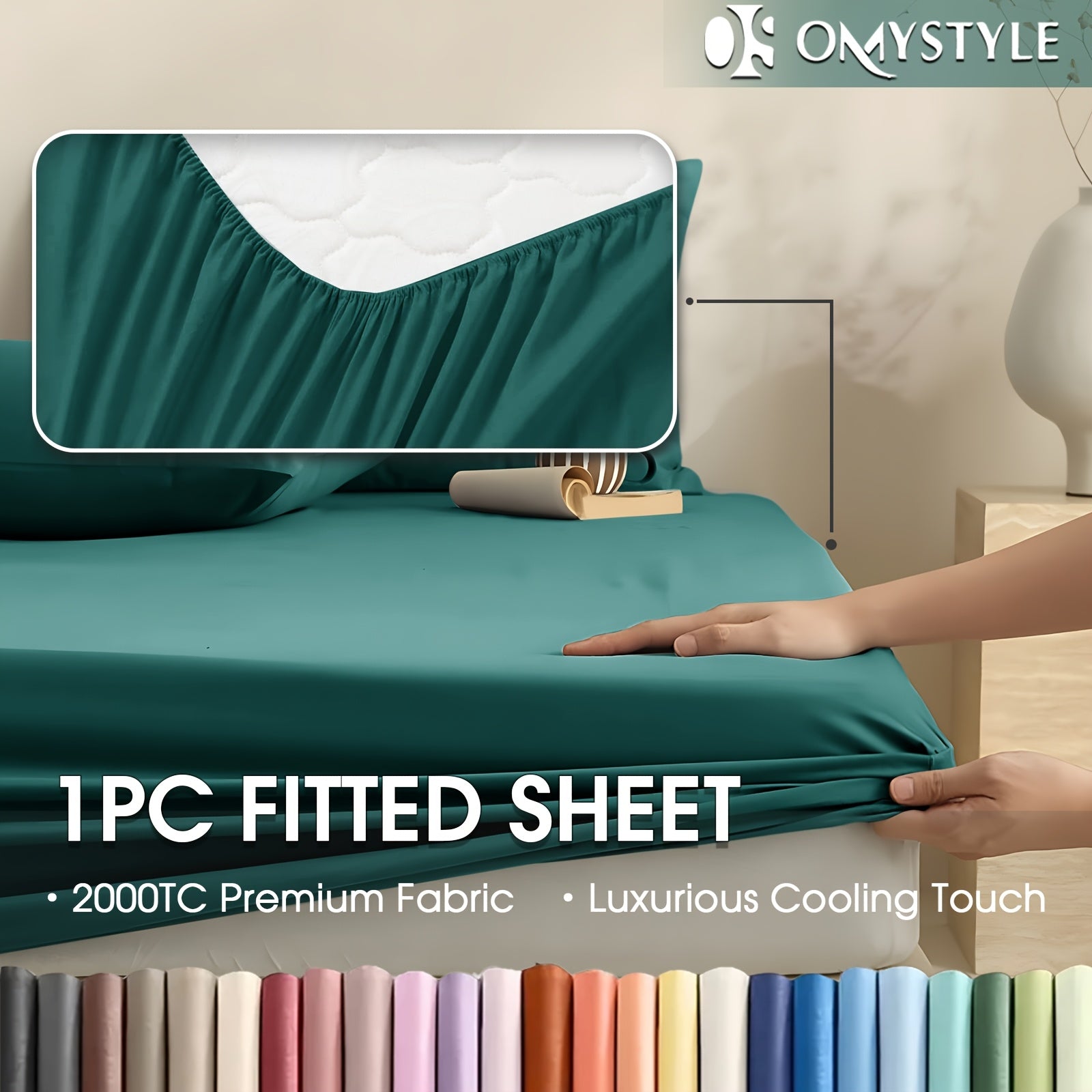 Bamboo Blend Fitted Sheet – 50.8cm Deep Pocket – additional product view 15