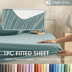 Bamboo Blend Fitted Sheet – 50.8cm Deep Pocket – feature reference