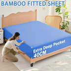 Bamboo Blend Fitted Sheet – 50.8cm Deep Pocket – main product view
