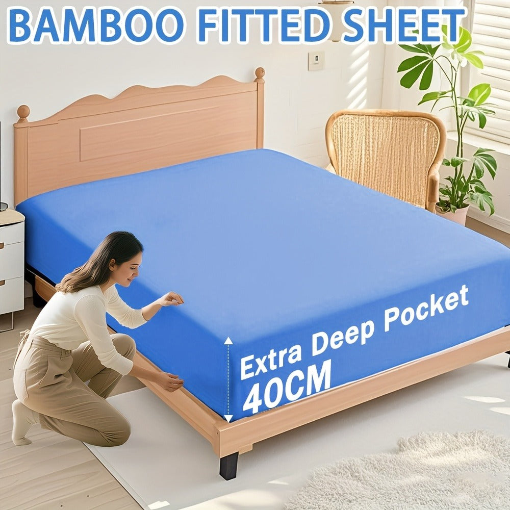 Bamboo Blend Fitted Sheet – 50.8cm Deep Pocket – main product view